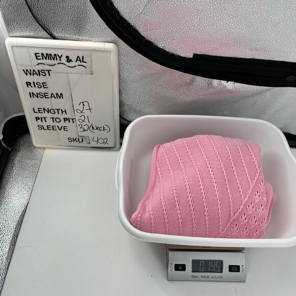 VTG World Famous Skiing Womens Turtleneck Knit Sweater Size L Wool Pink Barbie - Picture 7 of 7